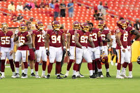 Commanders-players-on-field-together